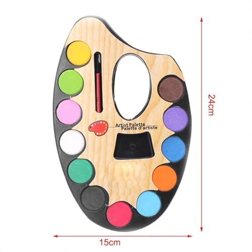 Image of SHINETOY 2 in 1 Magical Water 8 Pen and Drawing Premium Students Color Mixing Palette with 12 Pits & Integrated Water Colors, 8 pcs Magical Water Pen, Magical Floating Ink Pen