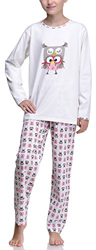 Timone Pijama Conjunto Camisetas y Pantalones Vestidos de Cama Niña Adolescente 210 (Patrón-v1, 158)