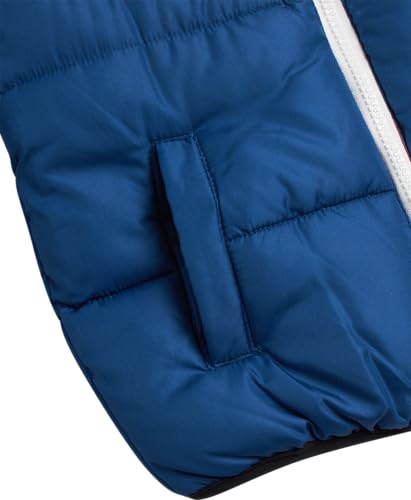 DKNY Baby Infant Boys' Puffer Jacket - Toddler Puffer Coat Full Zip Up Sherpa Lined Quilted Hooded Jacket (Sizes: 12M-4T)4