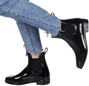 Evshine Women's Short Ankle Rain Boots 