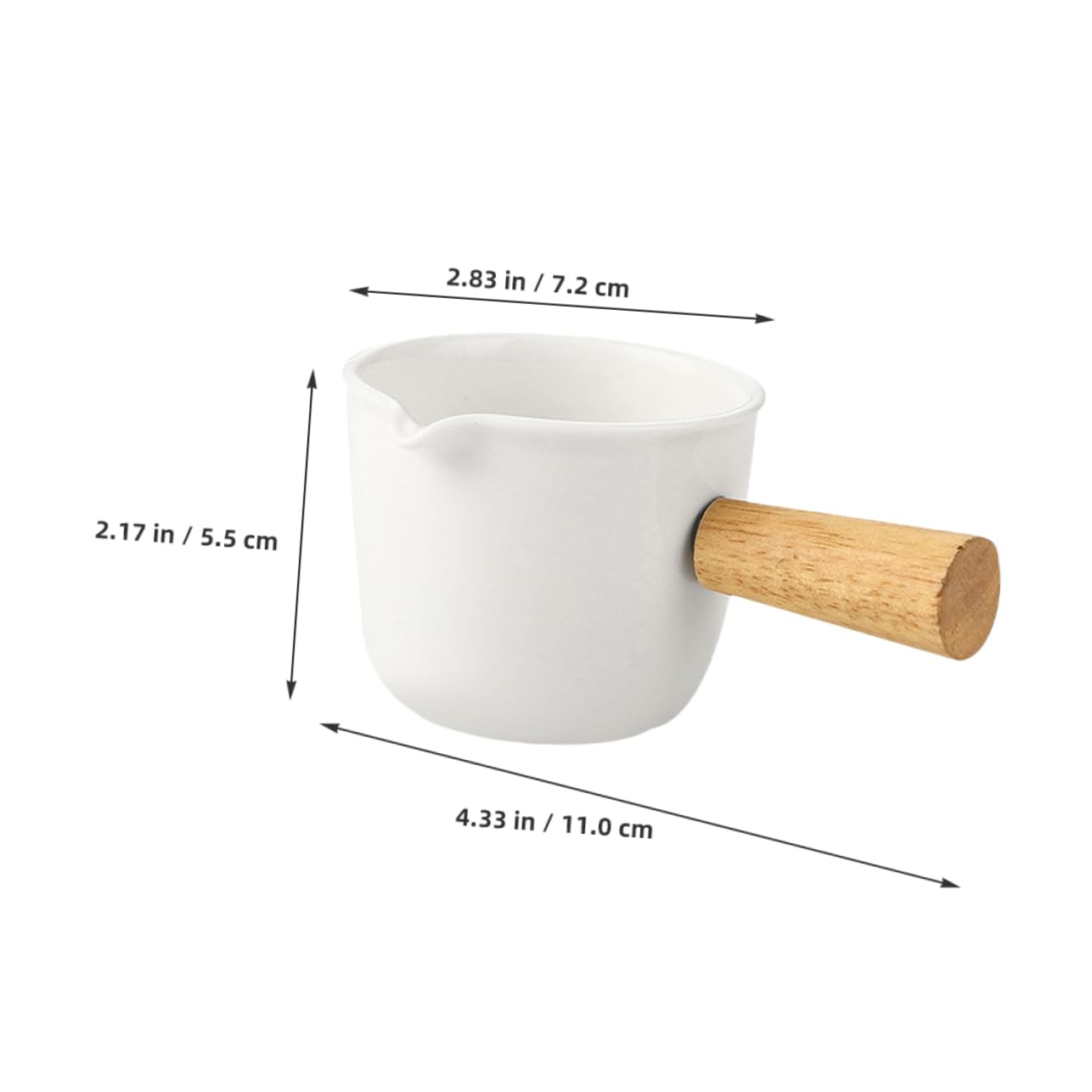 BRIGHTFUFU 2pcs Small Ceramic Pitchers Mini Creamer Jug Syrup Dispenser White Ceramic Milk Jug for Coffee and Sauce Creamer Cups for Espresso White