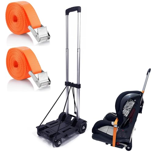 Car Seat Travel Cart for Airport - Carseat Roller for Traveling. Extendable Base Plate