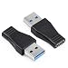 Electop USB 3.0 Male to Type C Female Adapter (2 Pack), Type A to C USB 3.0 Male to 3.1 Female Adapter Converter Support Data Sync & Charging