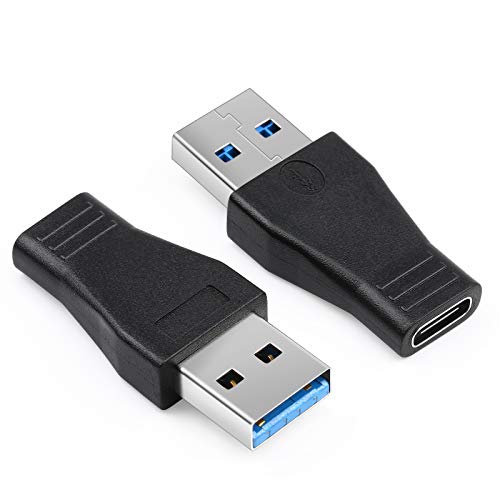 Electop USB to USB C Adapter (2 Pack), Up to 5Gbps,Type C to USB 3.0 Converter,Support Data Sync and Charging, Compatible with Laptops, Power Banks, Chargers, Devices with Standard USB A Ports