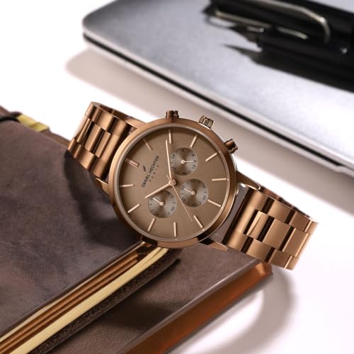 Image of Daniel Hechter Paris Wagram Collection Chronograph Watch for Men with Round Dial, Quartz Movement, Three Sub-Dials and Stainless Steel Strap - DHM1051