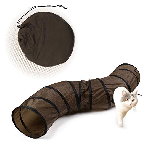 PAWZ Road Large Cat Litter Box with Lid Covered,Enclosed Odorless Leak-Proof Urine Litter Box with Litter Scoop,Easy to Install and Clean-Brown