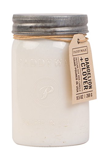 Paddywax Candles RJ812Z Relish Collection Scented Candle, 9.5-Ounce, Dandelion + Clover