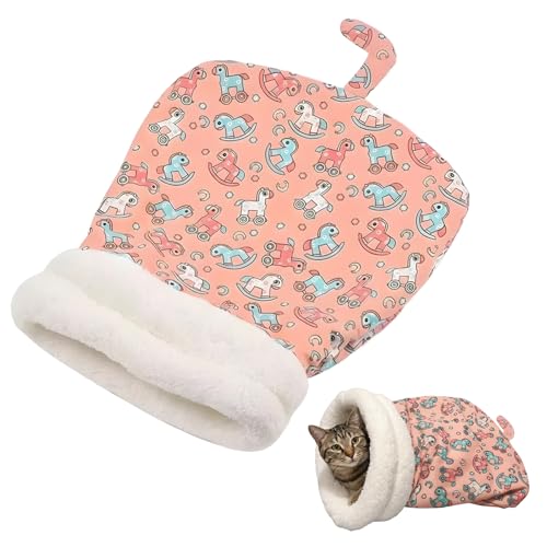 ZHLKHIOP Cat Sleeping Bag, Cat Sleeping Bag for Indoor Cats, Soft and Warm Pet Bed, Portable Design for Easy Cleaning