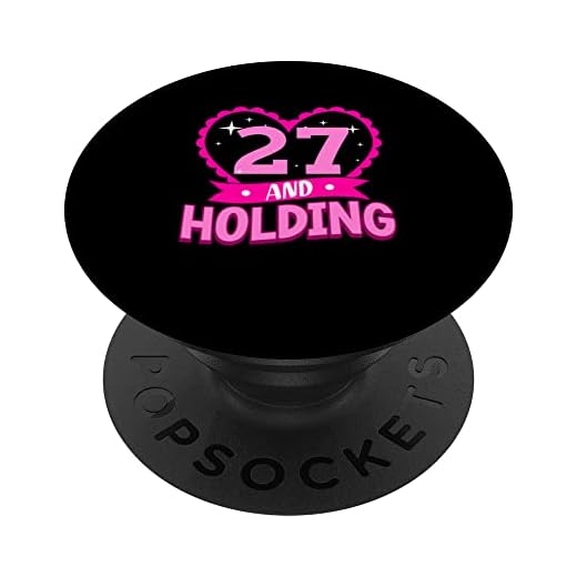 Regalo de 27 años y celebración de 27 cumpleaños para su veintisiete cumpleaños PopSockets PopGrip Intercambiable