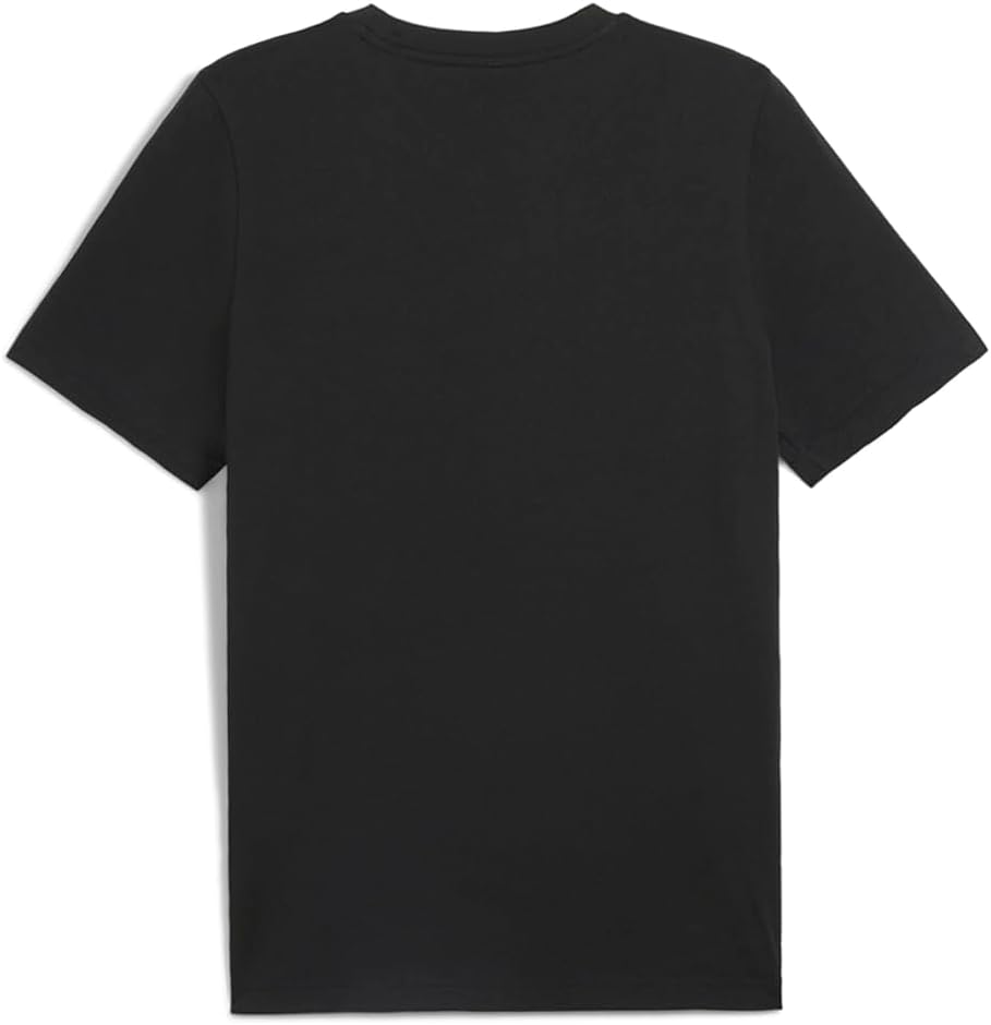 PUMA Mens Graphics Icon Crew Neck Short Sleeve Casual Tops Casual - Black