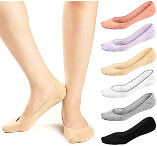 JaosWish Women No Show Socks Ultra Low Cut Liner Socks Non Slip Invisible Socks for Loafer Boat Flats 6 Pairs