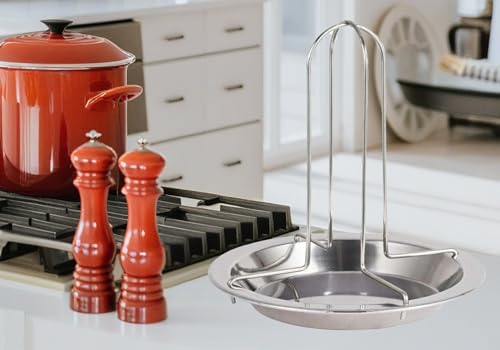 ULVEOL Chicken Roaster Rack Stainless Steel - Turkey Standing Holder with Bowl - Can Chicken Holder Vertical Roasters Racks - Great for Home & Camping - Stand for Grill Oven Smoker - Roasted Cooker