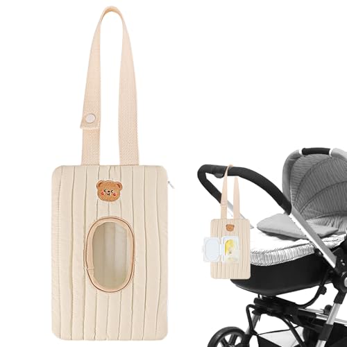 Estuche Portátil Para Toallitas – Soporte Para Toallitas Colgantes De Algodón Recargable De 9,06 Pulgadas | Contenedor De Almacenamiento Reutilizable De Acceso Rápido, Para Niña, Niño, Viaje, Coche, C
