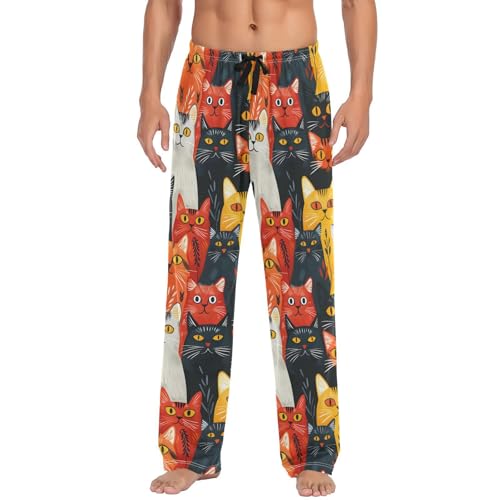 senya Leopard Pajama Pants for Men Cheetah Print Leopard Pajama Bottoms Lounge Pants