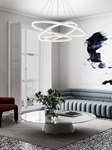 Lustre LED moderne en acrylique avec télécommande pour salon - 4