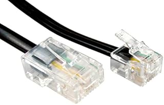 rhinocables RJ11 to RJ45 High-Speed Ethernet Patch Network Cable Lead  Ideal for ADSL, Modem, Data, Telephone, Media (10m, White)