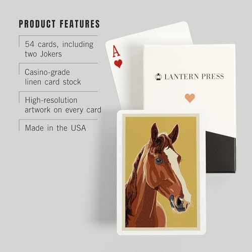 Baraja de cartas Póker Horse 52 piezas para adultos miniatura 3