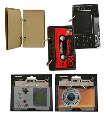 Libreta Kraft Vintage Retro con Anillas (Precio Unitario) - Libretas originales, divertidas. Regalos, Detalles y recuerdos bodas baratos unisex, hombres, mujeres prácticos