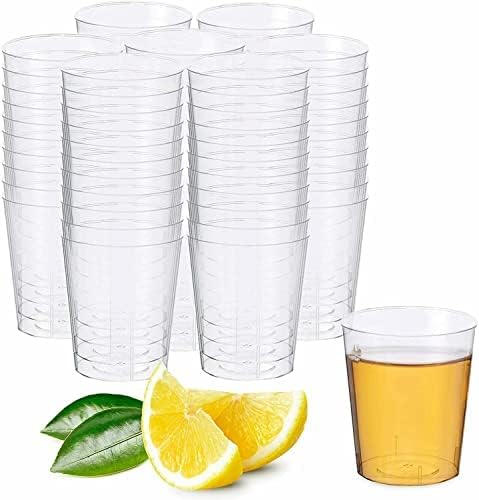 LORD CIG Disposable Plastic Shot Multi Use Durable Glasses for Indoor Outdoor Use BBQs, Picnics, Weddings and Camping, Beach, Festival Strong Durable Hard Plastic, Quality Crystal Clear (30, 30ml)
