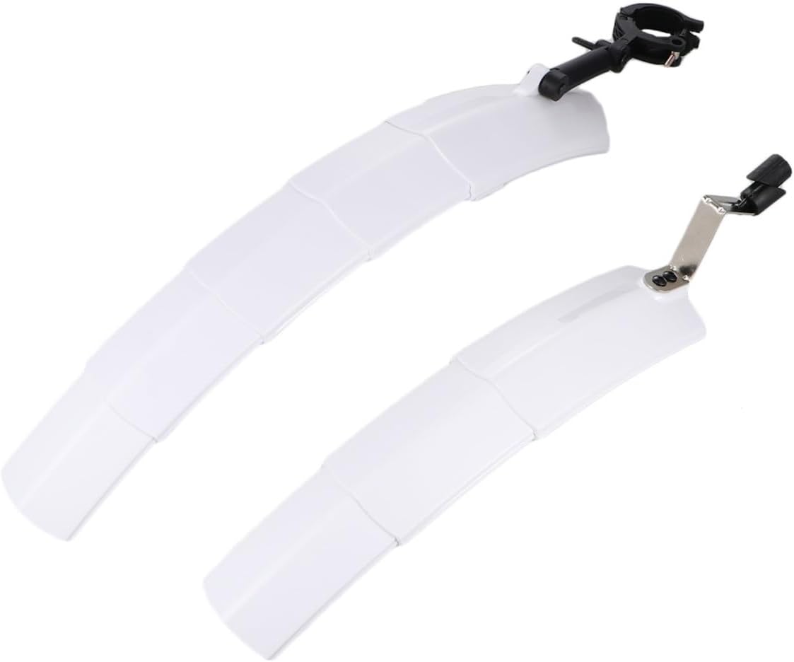 GLEAVI Adjustable Telescopic Bike Mud Guard Set for Road and Mountain Bikes, Streamlined PVC Front and Rear Fenders, Easy to Disassemble and Sturdy Mudguards for Cycling and Riding