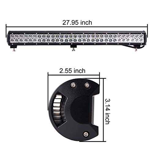Quandingyi 28 Inch 180W Led Light Bar Waterproof Jeeps Driving Off Road Light Bar For Off-Road Vehicle, Truck, Car, Atv, Suv, Jeeps, Boat #TOP1