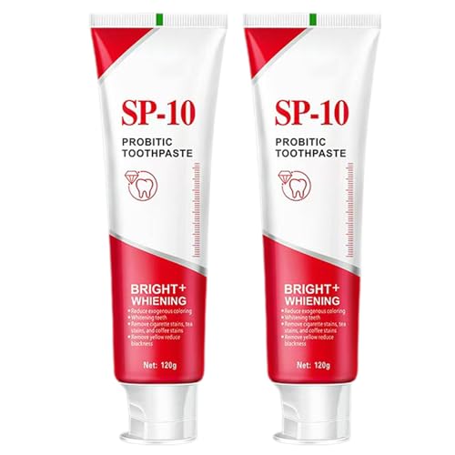 Sp-10 Probiotika-Zahnpasta, Sp10 Probiotika, Whitening Zahnpasta, ohne Fluorid, Anti-Plaque-Zahnpaste, 2 Stück