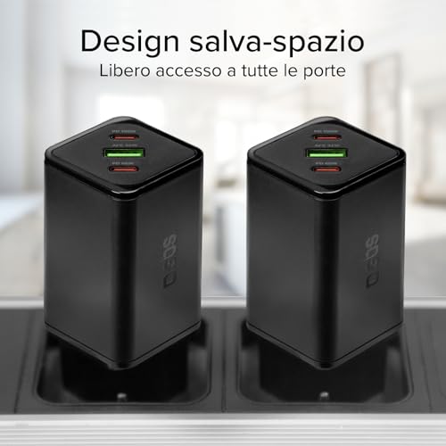 Sbs Alimentatore Slim USB-C 100W, Tecnologia Gan, Power Delivery (Pd), Ricarica Rapida, Adaptive Fast Charge (Afc), Caricatore Iphone, Ipad, Macbook Air, Samsung, Tablet, Smartphone, Notebook, Nero - 9