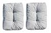 Produktbild Ambientehome 2er Set Loungekissen, grau, ca 70 x 40 x 10 cm, Polsterkissen Polyrattan Lounge Ersatzkissen