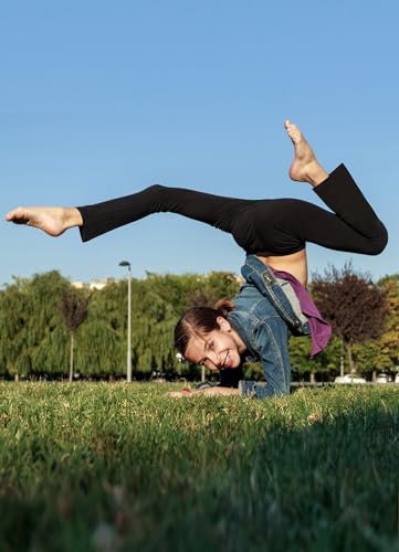 BALEAF Meninas Calça Leggings Flare, Calça Inferior de Sino, Yoga, Dança, Crianças, Fofa, Cruzada, C