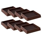 CalPalmy 3X3 Square Rubber Furniture Caster Cups with Anti-Sliding Floor Grip | Customer Trusted Fur