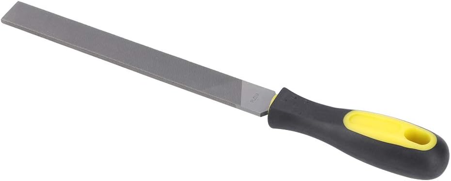 File 8 Inch Steel File Milling File Flat File Flat Milling Cutter Steel File Grinding Blade with Handle Sharpening Metal Forming Tool(Flat File with Medium Teeth)
