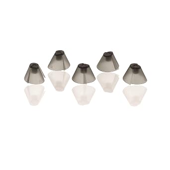GN Resound Sure Fit Hearing Aids Standard Receiver Tulip Dome Dark Grey Split Ear Love Piece Comfortable BTE Hearing Aids PSAP Kit Ear Tips Invisible Perfect for Open Air 5 Pcs