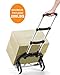 Folding Hand Truck, Dolly Cart with Wheels Foldable, Lightweight Aluminum Luggage Cart Portable Collapsible Trolly for Utility Cart, Hand Trucks for Moving Travel Shopping Airport Office