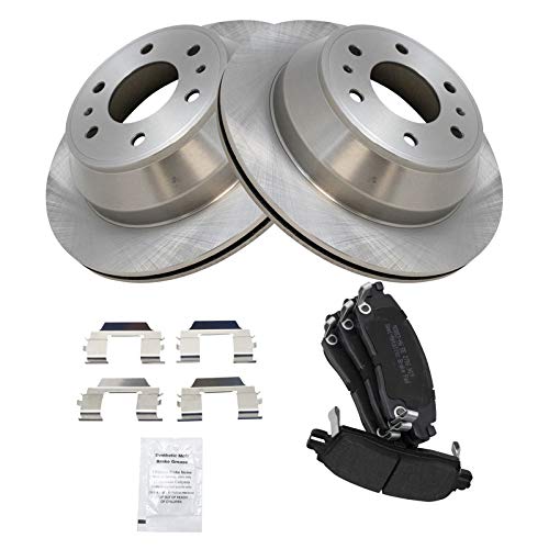 Image of TRQ Rear Semi Metallic Brake Pad and Rotor Set