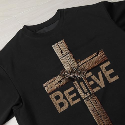 Believe Shirt, Jesus Shirts for Men, Christian Shirts for Men, Cross Shirt, Christian Tshirts 24