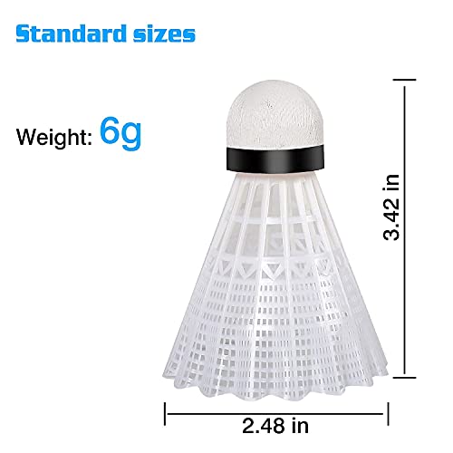 Badminton Shuttlecocks Birdies Led Goose Feather Glow Shuttlecock Set Outdoor Rackets Game, Backyards Activities For Kids & Teen (5 Pcs Nylon) #TOP6
