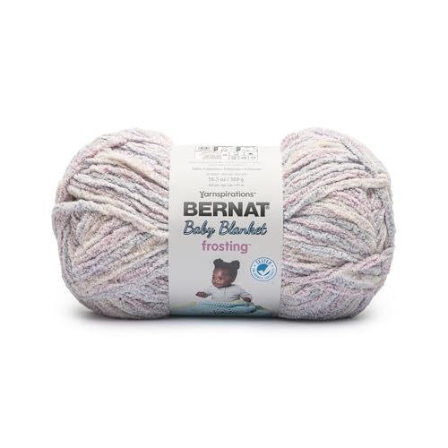 Image of Bernat Baby Blanket Frosting Lilac Lounge Yarn - 1 Pack of 10.5oz /300g - Polyester - #6 Super Bulky - 220 Yards - Knitting & Crochet