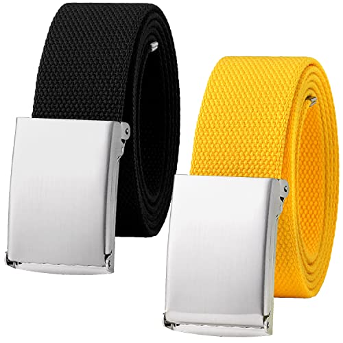 Image of Falari Canvas Web Belt Fully Adjustable Cut to Fit Golf Belt Flip Top Buckle