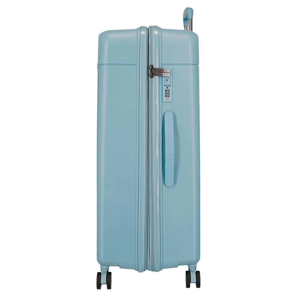 Movom Duża walizka niebieska 53 x 78 x 31 cm sztywna 4,58 kg zamknięcie TSA Polipropylen 4,58 kg 108LExtensible, Niebieski, Talla única, Duża walizka