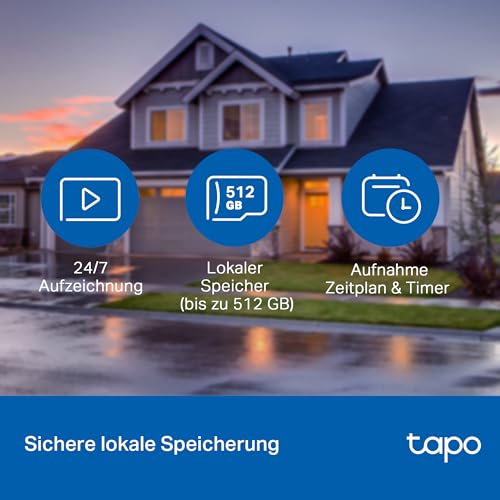 Tapo TP-Link C500 WLAN Überwachungskamera Außen, 360° Sichtbereich, 1080p Auflösung, Bewegungserkennung, Nachtsicht bis zu 30 m, Zwei-Wege-Audio, Kompatibel mit Alexa & Google - 5
