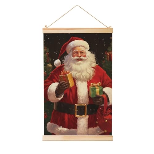 Impression sur toile de Père Noël sur châssis en bois haut de gamme