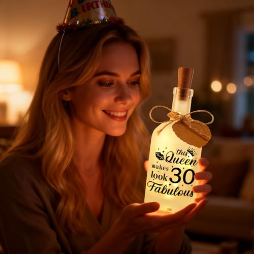 30th Birthday Gifts For Women, 30th Birthday Gifts For Her, Night Lights Presents For Women, Bottle Light Gift For Mum, Presents For Mum Bestie Friend Sister Wife Female, Bedroom Living Room Desktop