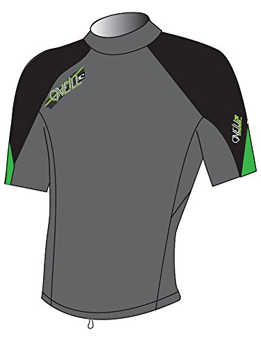 O'Neill Superfreak 0.5mm Shortsleeve Crew Vest, Smoke/Clean Green/Black, X-Large