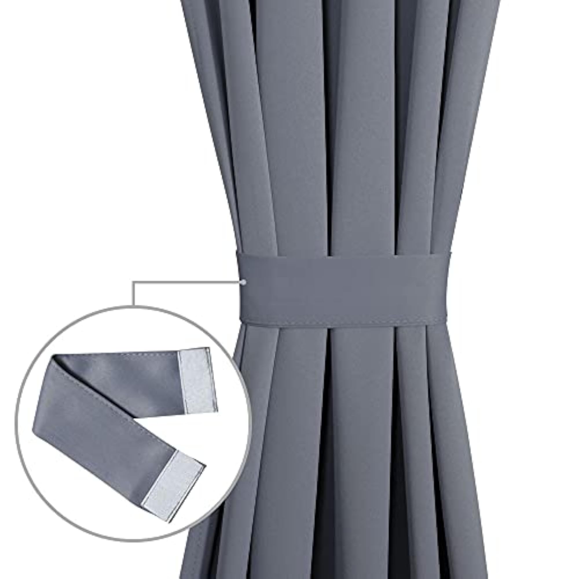 Grey French Door Curtains for Small Windows