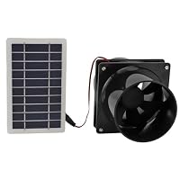 SIXRUN Solarpanel-Lüfter-Set, 10 W, 12 V, Solarbetriebener Abluftventilator für Runde Rohre, ABS-Solarpanel-Lüfter-Set für Haustierhaus, Hühnerstall, Wohnmobil, Gewächshaus – Ansicht 6