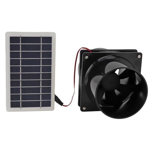 Pssopp Extractor de Aire con Energía Solar, Extractor de Aire de Instalación Rápida y Fácil con Panel Solar,...