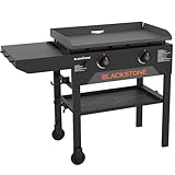 Blackstone 28 Inch Original Omnivore Griddle 2206, Blackstone 2 Burner Griddle Outdoor Flat Top Grill, Propane Portable Gas Grill