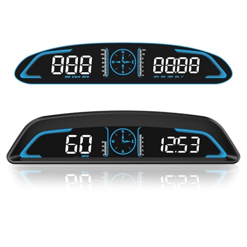 SinoTrack Velocímetro Gps Digital Universal Heads Up Display para Carro Grande Display Lcd de 5,5' Hud com Velocidade Mph Alerta de Condução Fatigado Medidor de Viagem de Alarme de Excesso de Velocida