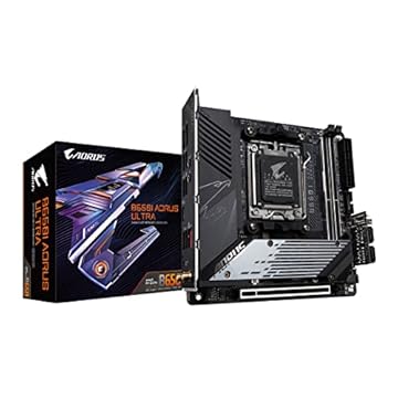 GIGABYTE B650I AORUS ULTRA (AM5/LGA 1718/AMD/B650/Mini-ITX/Garantia de 5 anos/DDR5/PCIe 5.0 M.2/PCIe 5.0/USB 3.2 Gen2X2 Type-C/Wi-Fi 6E/Intel 2.5GbE LAN/Q-Flash Plus/EZ-Latch/Placa-mãe)