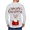 Clearance Men's Merry Christmas Jumper, Xmas Sweatshirt Santa Claus Novelty Pullover Snowman Sweater Top Long Sleeves Crew Neck Jumpers Adult Christmas Sweatshirt Boys Festive Santa Tops S-5XL #2